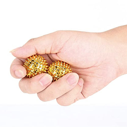 Pair Magnetic Massage Balls for Deep Tissue Trigger Point Acupressure Hand Tool for Palm Pressure Massage