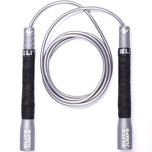 Fit Plus Pro Freestyle PVC, 4mm Cord Skipping Rope, Cardio, Adjustable 10ft Length with 8" Reinforced Handles, Non-Slip Grip for Gym Workout, School Sport, Beginner Use