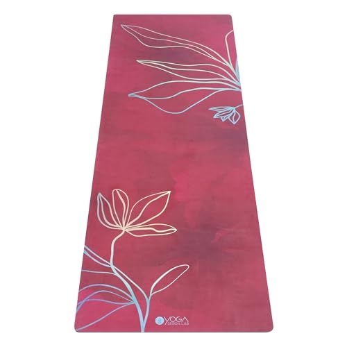 YOGA DESIGN LAB | The Combo Yoga Mat | 2-in-1 Mat+Towel | Eco Luxury | Ideal for Hot Yoga, Power, Bikram, Ashtanga, Sweat | Studio Quality | Includes Carrying Strap!