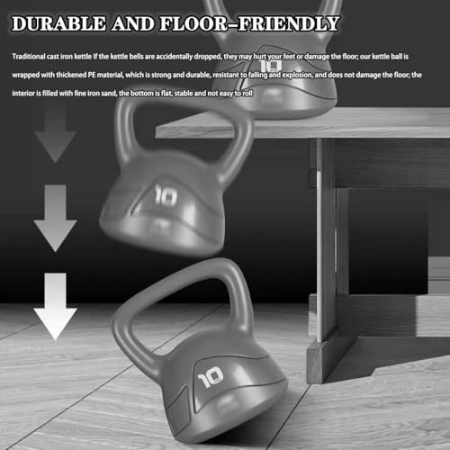 Kettlebell Weights for Women Men's Strength Training Kettle Bells, Home Yoga Practice PE Kettle Ball, No Damage to The Floor, Squat/Lunge/Lift(Blue-6kg) - color: Blue-6kg