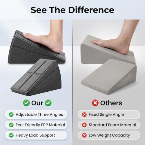 Slant Board, Adjusted Foot Calf Stretching Board Calf Stretcher Slant Board for Home Exercise Fitness