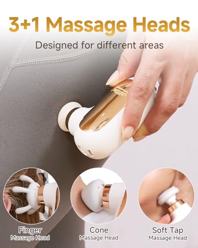 Mini Massage Gun Travel Size, Powerful Small Massage Gun Deep Tissue for Pain Relief, Muscle Massager for Neck Shoulder Thigh Scalp Quiet Pocket Massager, FSA-HSA Eligible