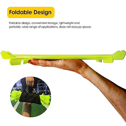 Adjustable Height Speed Agility Hurdles, Foldable Professional Obstacle Training Sports Practice Equipment, Fitness & Speed Track Hurdles for PE Class Fitness Grou, A