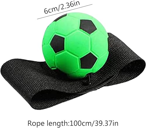Green Wrist Return Ball - Adjustable Bounce Back Ball with String, Rubber Elastic Rebound Finger Exercise Activity and Play