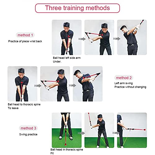 Golf Swing Trainer,Portable Collapsible Trainer, Improve Swing Posture,Folding Posture Corrector Aid Posture Correction Swing Stretchable Stick with Wide Angle, Golf Grip Swing Trainer aid (A) ﻿