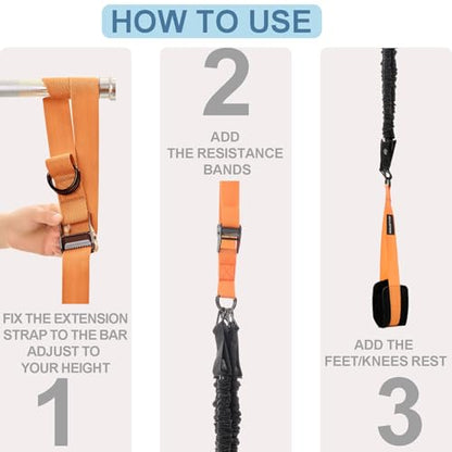 Pull Up Assistance Bands, Adjustable Heavy Duty Assisted Bands for Pull Ups - color: Orange