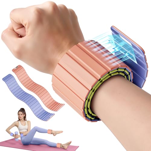 Wrist Weights, Ankle Weights for Women, 2 Pack (1.1LB Each)–Stackable Magnetic, Silicone (Waterproof), Non-Slip, Easy Wear, Adjustable (Men & Women), Ideal for Jogging/Yoga & More, Great Gift - color: Pink and Purple, size: 1.1 lb x 2 (2.2 LB Pair)
