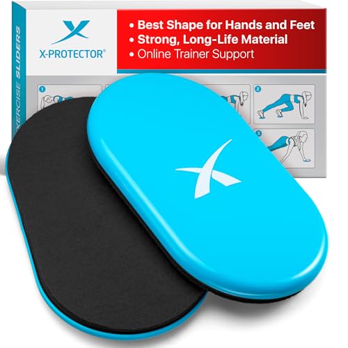 X-Protector Sliders for Working Out - 2 PCS - Double-Sided Exercise Sliders for Hard & Carpeted Floors - Gliders for Exercising!