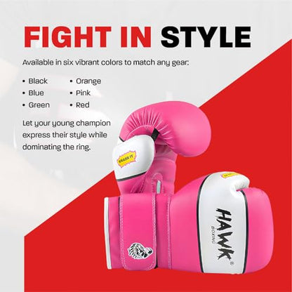 Kids Boxing Gloves for Kids Children Youth Punching Bag Kickboxing Muay Thai Mitts MMA Training Sparring Gloves - color: Pink, size: 4 oz