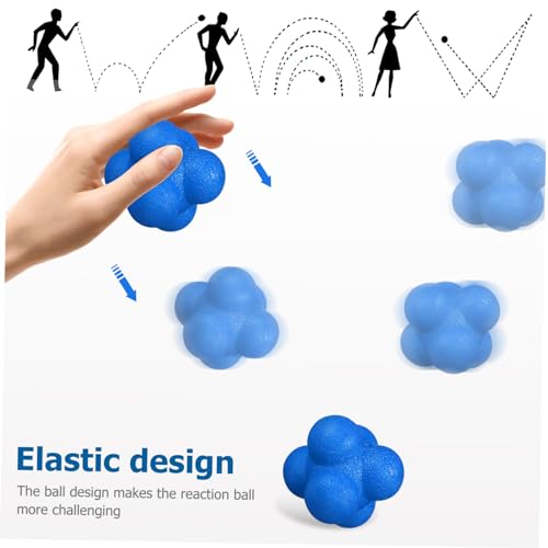 6Pcs Hexagonal Reaction Balls for Agility Training Fitness Reaction Equipment for Sports Exercises Enhance Reflexes and Agility Basketball Soccer and More