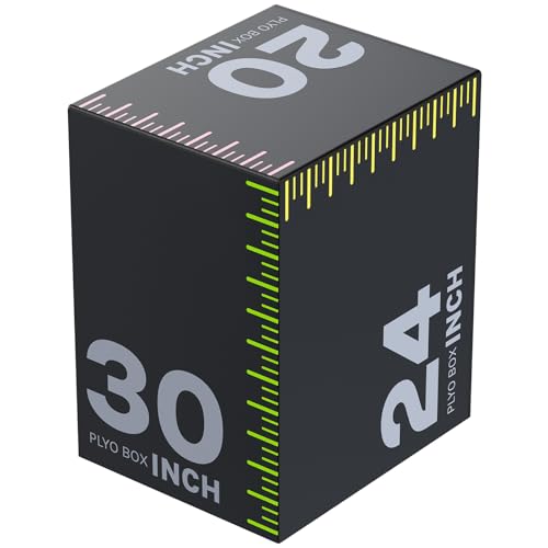 3-in-1 Plyo Box – Plyometric Jump Box with Durable High-Density Foam Core and Non-Slip Surface for Box Jumps, Squats, and Home Gym Workouts