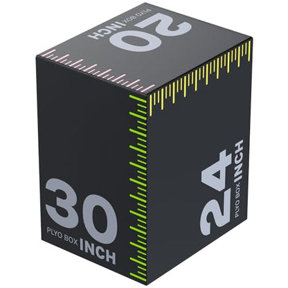 3-in-1 Plyo Box – Plyometric Jump Box with Durable High-Density Foam Core and Non-Slip Surface for Box Jumps, Squats, and Home Gym Workouts