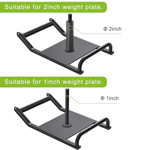Dolibest Weight Sled, Fitness Sled, Workout Sled for Fitness Strength Training and Speed Improvement, Push-Pull Prowler Training, Suitable for 1-2" Weight Plates, Black