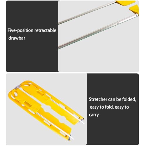 First Responder EMT Backboard Spine Board Stretcher Immobilization Safe Straps, Folding Transport Stretcher Emergency, Spine Board Stretcher, Transfer EMT Backboard Immobilization