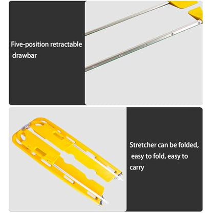 First Responder EMT Backboard Spine Board Stretcher Immobilization Safe Straps, Folding Transport Stretcher Emergency, Spine Board Stretcher, Transfer EMT Backboard Immobilization