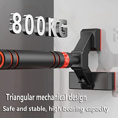 Chin Up Bar Portable Door Frame Pull-up bar, no Screw Wall-Mounted Steel Fitness Horizontal bar, Multi-Function Strength Training Equipment for (Size : 130-160cm/51.2-63")