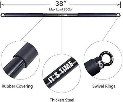 INNSTAR Cable Attachments for Gym, Heavy Cable Handles with Solid ABS Core Grips, D Handle Cable Attachment, Cable Machine Handles for Resistance Bands