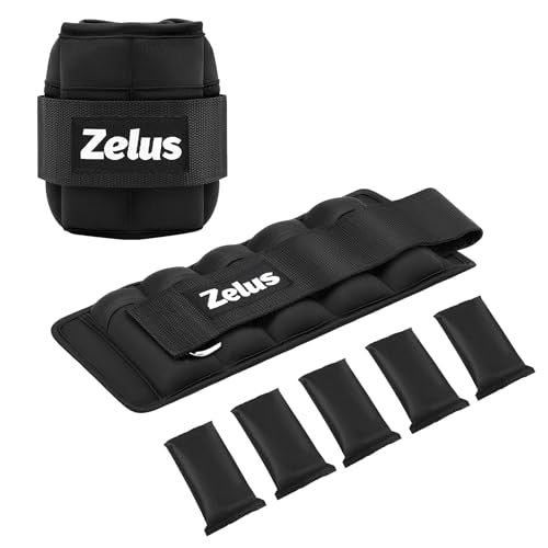 ZELUS 1 Pair Adjustable Ankle Weights, 2 4 6 8 10 lb Modularized Leg Weight Straps for Women Men, Weighted Ankle Weight Set with Removable Sandbags, 1-5 lb per Ankle Strap for Gym Yoga Jogging Walking - color: Black, size: 2 lbs x 2
