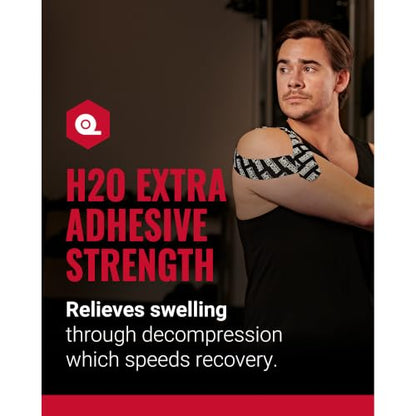 RockTape Extra Sticky Kinesiology Tape - Athletic Tape for Muscle Pain Relief, Injury Recovery - Microscopic Skin Lifting & Decompression - Sweat & Water Resistant - color: Beige, style: EXTRA STICKY