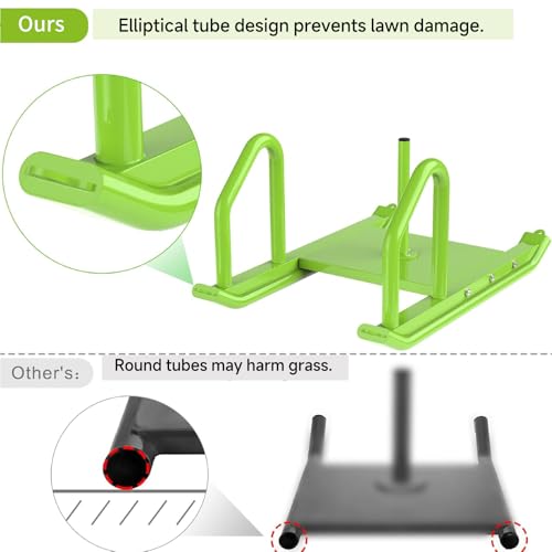 Kipika Weight Sled, Workout Sled, Fitness Strength Training Sled, Speed Training Sled for Athletic Exercise, Speed Improvement, Easily Through Obstacles, Suitable for 1" & 2" Weight Plate - color: C- Green