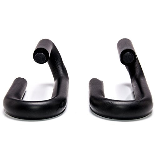 FFO Metal Push up Bar with Foam Grips on Handles. No Slip Pad on Pushup Stands. - Perfects Push ups. Builds Arms, Back, Chest, and Shoulder Strength. Great for P90X Workouts, CrossFit, Calisthenics