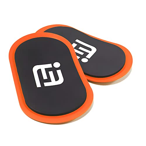 Gliding Discs Core Sliders Smooth Use On Carpet Floor Exercise Sliders Equipment.Compact Core Gliders for Home Gym - Fitness Equipment & Full-Body Workout Accessories - color: Orange