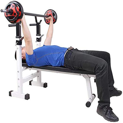 Dip Stand Weightlifting Stand Adjustable Height Bench Press Rack Home Gym Fitness Workout Equipment Foldable Weight Bench Multi-Function Barbell Rack