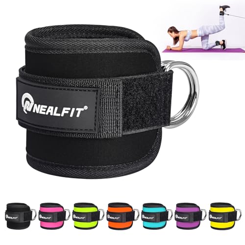 Ankle Strap for Cable Machine, Gym Ankle Cuff for Kickbacks, Leg Extensions, Glute Workouts, Booty Hip Abductors Exercise for Women and Men - color: Black, size: Single