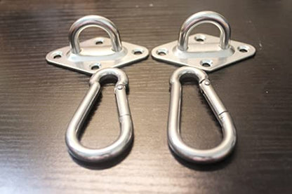 1000 lb Capacity Heavy Duty Hammock Hanging kit Ultra Durable Hooks Carabiners for Hammock Stand Hammocks Swing Chair,Multiple Indoor Outdoor Suspension Ceiling Hooks