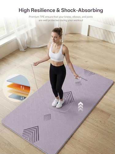 EaseUp Large yoga mat,73’x35.5’x0.4’,extra thick and wide,10mm pilates mat,non-slip exercise mat,workout mats for home gym