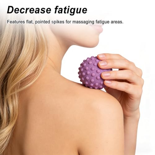 4pcs Foot Massage Ball, Multi-Color Durable TPR Spiky Roller Portable Plantar Deep Spikyball Massage Fascia Tools Accessories for Women & Men Home Use