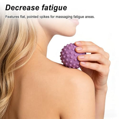 4pcs Foot Massage Ball, Multi-Color Durable TPR Spiky Roller Portable Plantar Deep Spikyball Massage Fascia Tools Accessories for Women & Men Home Use