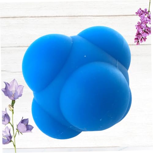 Hexagonal Silicone Reaction Ball for Agility Training Bounce Trainer for Reflex and Hand-Eye Coordination Six-Sided Workout Sphere for Men and Women