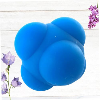 Hexagonal Silicone Reaction Ball for Agility Training Bounce Trainer for Reflex and Hand-Eye Coordination Six-Sided Workout Sphere for Men and Women