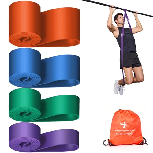 Pull Up Assistance Bands Set 5 LBS - 230 LBS, Long Resistance Bands for Pull Ups Working Out, Gym Workout Bands for Men Exercise Muscle Training and Shape Body - Carry Bag Included - color: 70 LBS - 230 LBS