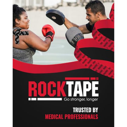 RockTape Extra Sticky Kinesiology Tape - Athletic Tape for Muscle Pain Relief, Injury Recovery - Microscopic Skin Lifting & Decompression - Sweat & Water Resistant - color: Beige, style: EXTRA STICKY