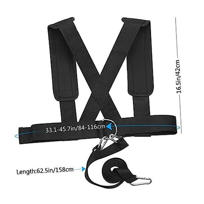 TOYANDONA 2pcs Weight Bearing Shoulder Straps Fitness Training Sled Harness with Padded Non Slip Design for Running Resistance Workouts and Strength Exercise