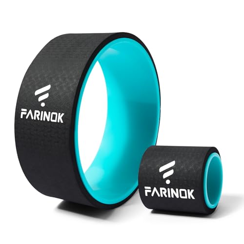 Yoga Wheel for Stretching & Flexibility to Help Back Aches & Tension, Deep Tissue Muscle Massage. Back Roller Wheel with Extra Cushion, Wider & Thickest Foam, Stretches and Strengthens Core Muscles - color: GREEN, size: 2