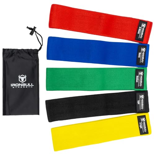 Resistance Bands for Working Out (Set of 5) – Elastic Bands for Exercise & Physical Therapy – Loop Resistance Bands for Glutes, Home Workouts, Yoga, Pilates, Stretching & Legs