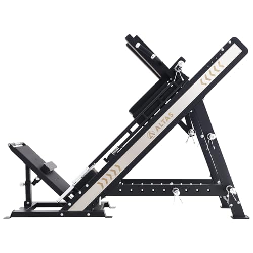 6026 Multi Function Leg Press & Hack Squat Machine, 2000LB Capacity, Adjustable Back Pad, Heavy-Duty Steel Frame, Black & Red Light Commercial Fitness Equipment