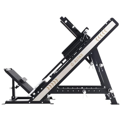 6026 Multi Function Leg Press & Hack Squat Machine, 2000LB Capacity, Adjustable Back Pad, Heavy-Duty Steel Frame, Black & Red Light Commercial Fitness Equipment