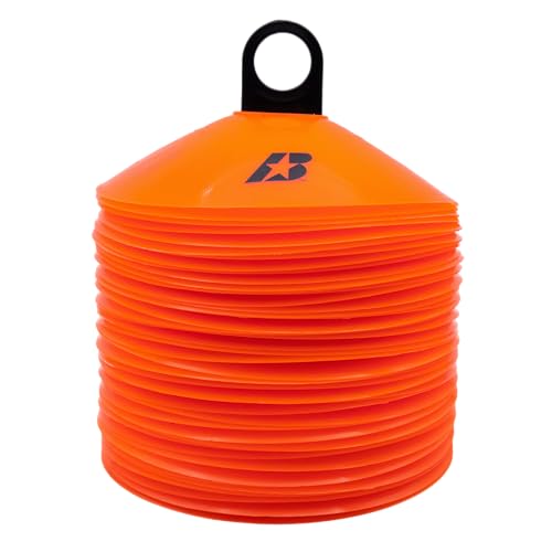 Baden | Flexible & Durable 7.25" Training Cones | Indoor/Outdoor All Sports | Orange