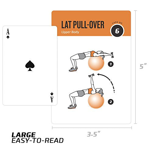 Stability Workout Cards - Instructional Fitness Deck for Women & Men, Beginner Fitness Guide to Training Exercises at Home or Gym - style: Stability