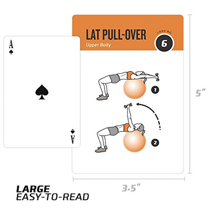 Stability Workout Cards - Instructional Fitness Deck for Women & Men, Beginner Fitness Guide to Training Exercises at Home or Gym - style: Stability