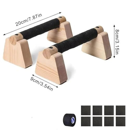 Calisthenics Bars Push Up Bar 1 Pair Wooden Push Up Bar Solid Wood Bracket Durable Push-up Stand Non-slip Parallettes Bars Bodybuilding Fitness