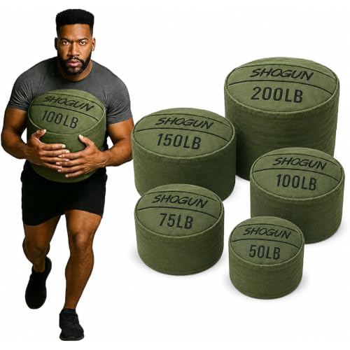 Shogun Sandbags for Working Out – Heavy Duty Workout Sandbag for Weight Training, Cross Training, Strongman, Fitness & Military Use – Adjustable Exercise Sand Bags for Full Body Training - color: Green, size: 100 LB