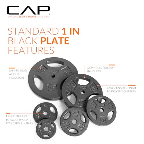 CAP Barbell Standard 1-Inch Grip Weight Plates