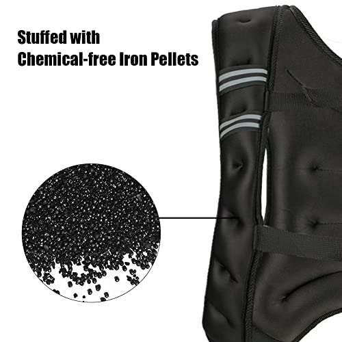 Weighted Vest for Men Women, 12 16 20 25 30 Lbs Weights Included, Workout Equipment Strength Training Weight Vest for Training Workout, Jogging, Cardio, Walking