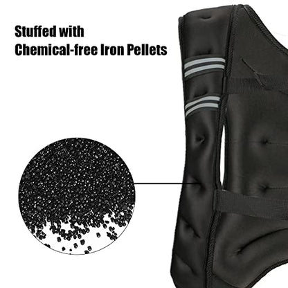 Weighted Vest for Men Women, 12 16 20 25 30 Lbs Weights Included, Workout Equipment Strength Training Weight Vest for Training Workout, Jogging, Cardio, Walking