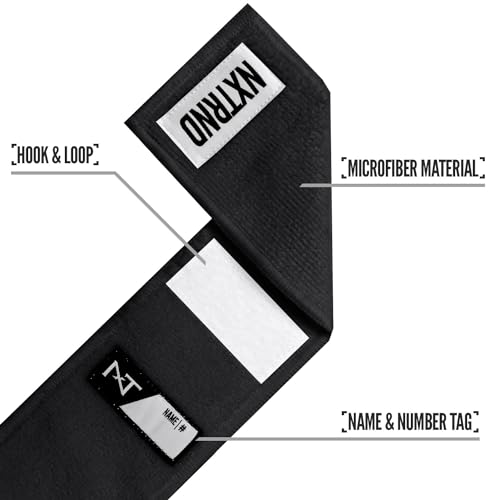 Nxtrnd Streamer Football Towel, Thin Sports Towel, Dries Hands & Football Accessories (Black) - color: Black
